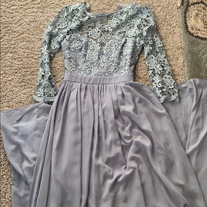 Lulus Gray Maxi Gown